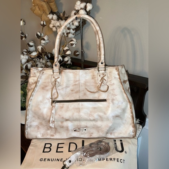 NWT Bed Stu Leather Rockaway Shoulder Crossbody Bag Tote Nectar Lux MSPR $345 - Picture 2 of 16